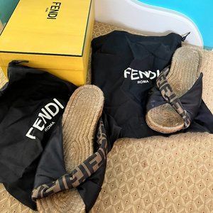 Fendi Satin Espadrille Sandal